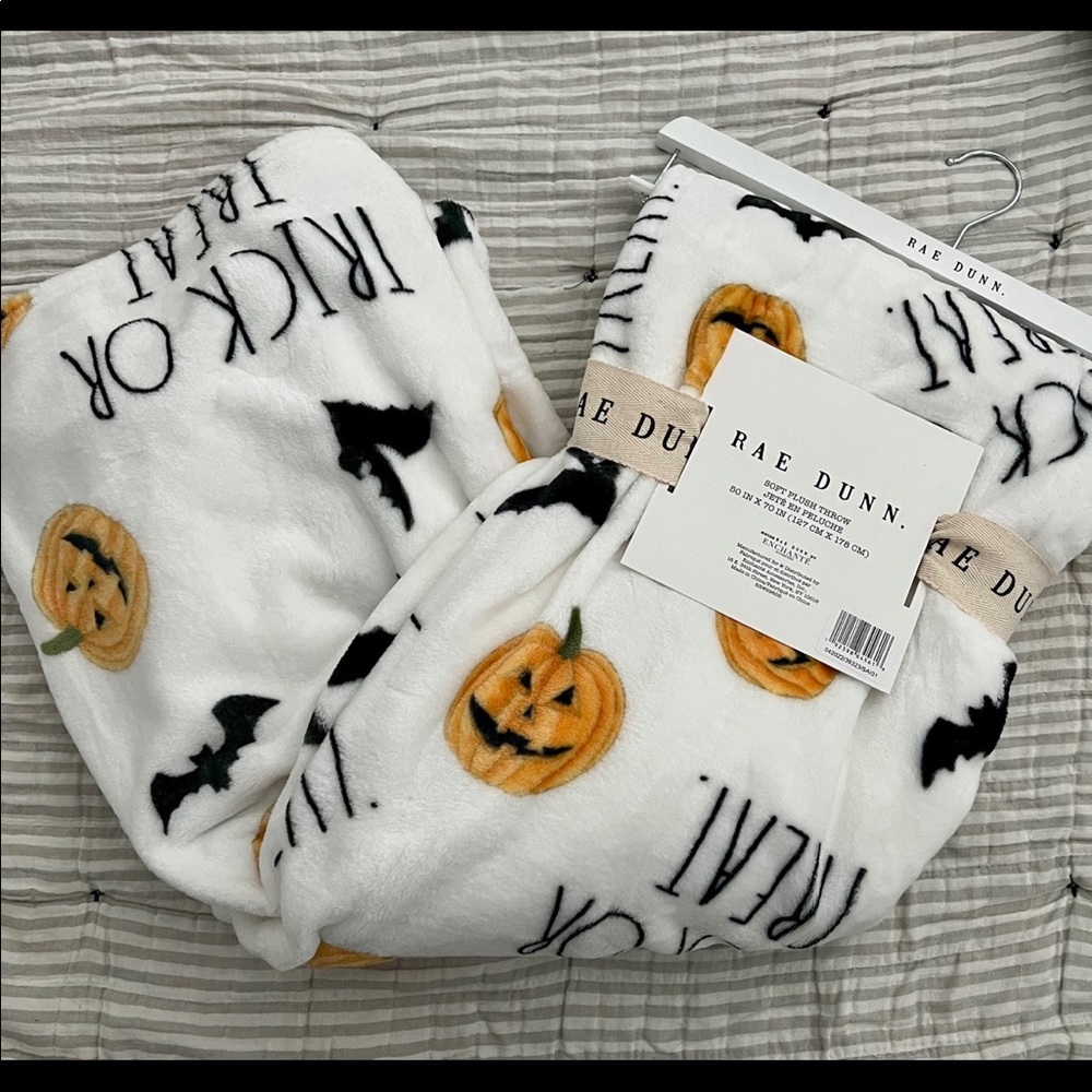 Rae Dunn Trick or Treat Throw Blanket